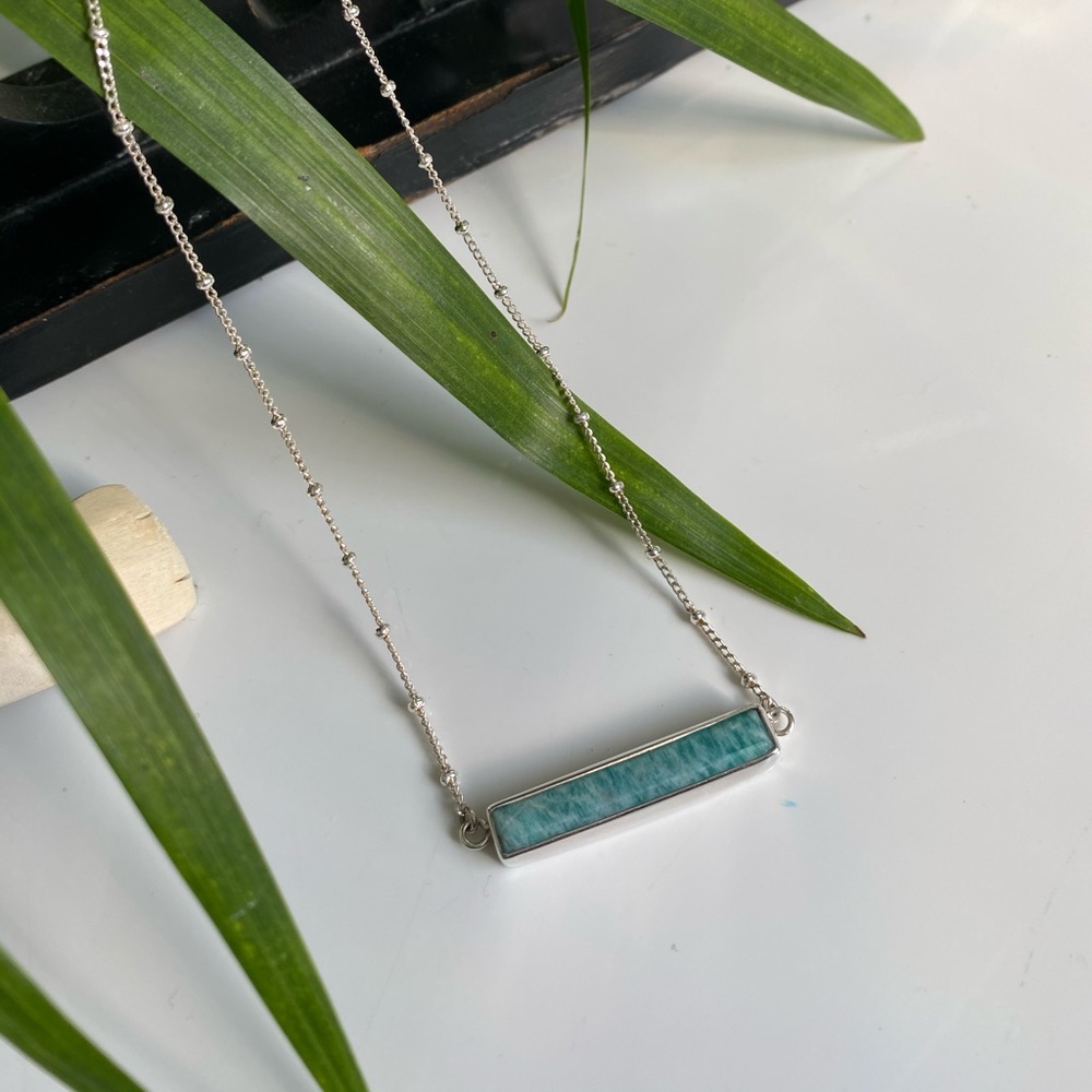 🥰 LoveBumi Sterling Silver Amazonite Necklace 😍